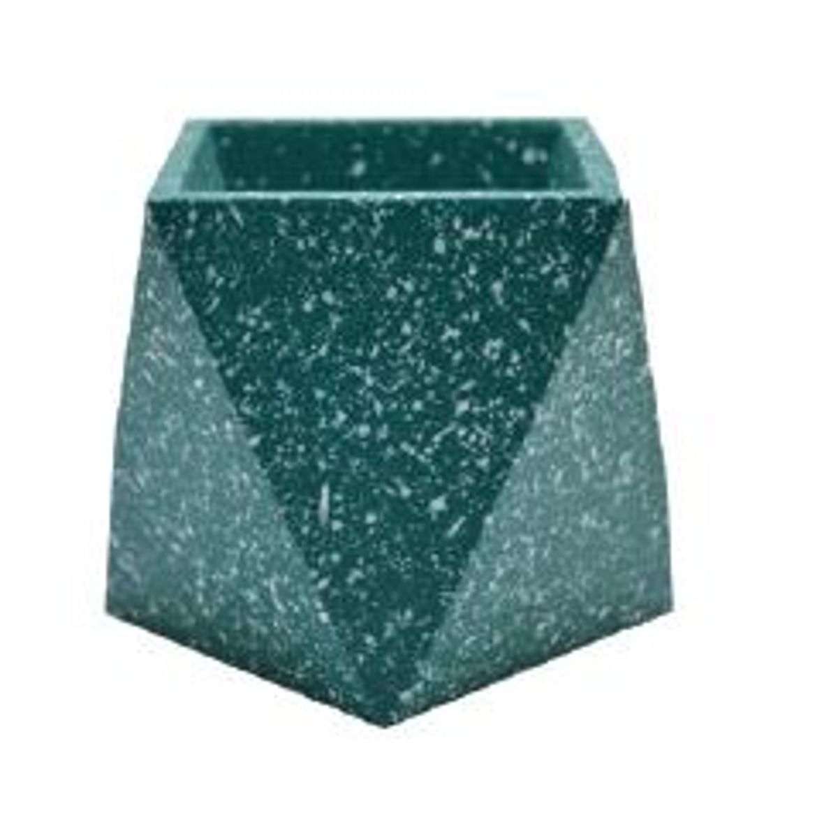 Cachepot hexagonal en terrazzo vert clair H9cm (photo) Cachepot hexagonal en terrazzo vert clair H9cm