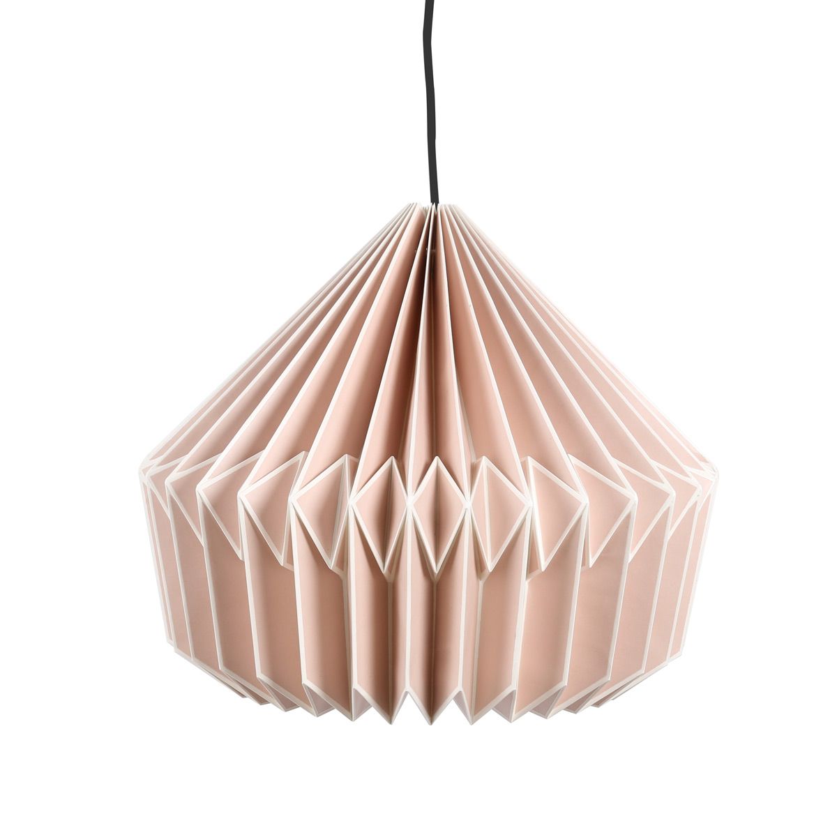 Suspension en papier origami  ecru