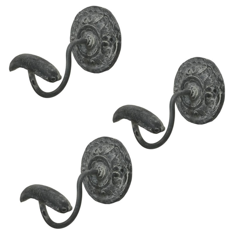 3 patères de style ancien portes serviette manteau (photo) 3 patères de style ancien portes serviette manteau