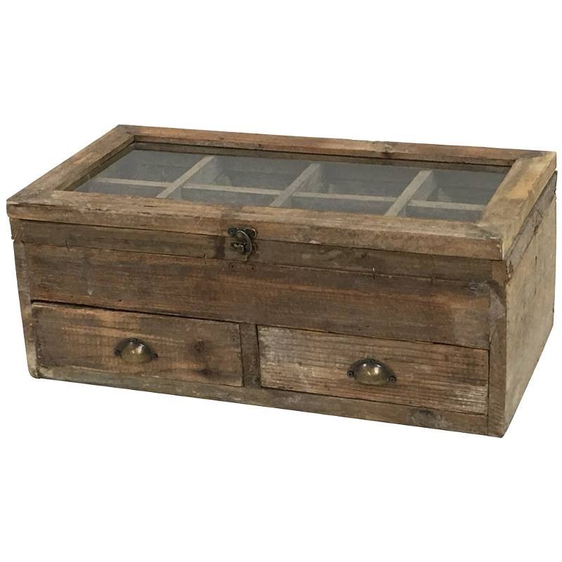 Coffret de rangement à thé en bois (photo) Coffret de rangement à thé en bois