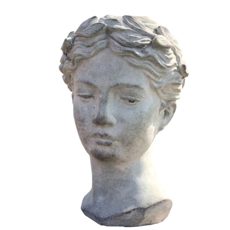 Statue antique buste femme en ciment (photo) Statue antique buste femme en ciment