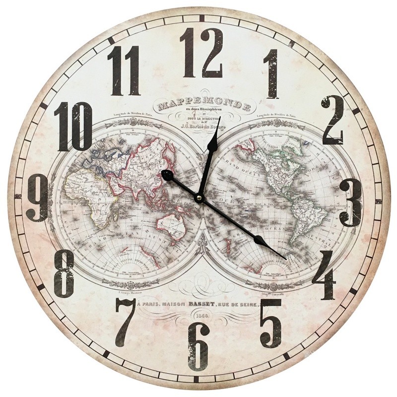 Horloge hémisphère en bois mdf D58 Horloge hémisphère en bois mdf D58
