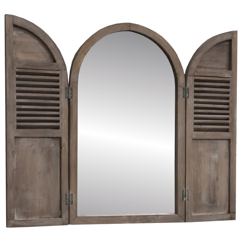 Miroir fenêtre volet persienne trumeau 89x108 Miroir fenêtre volet persienne trumeau 89x108