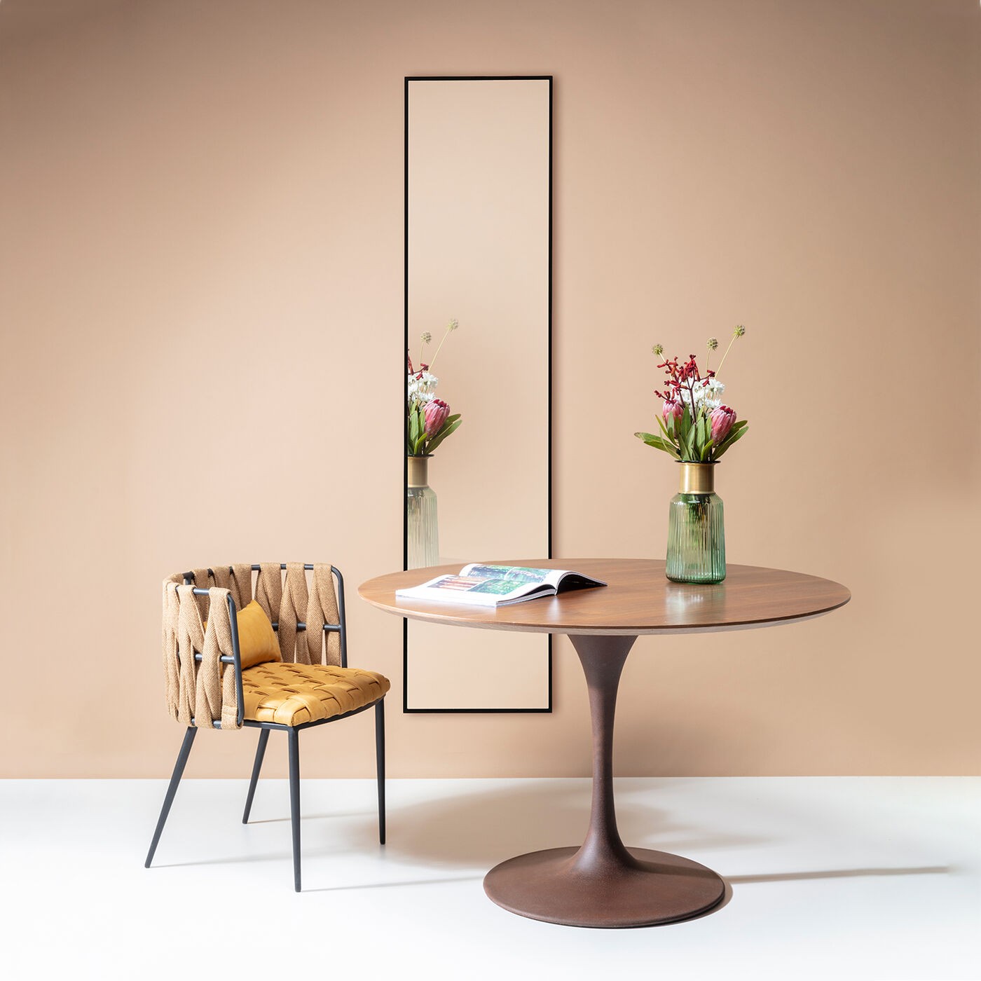Miroir en métal noir 180x30 Miroir en métal noir 180x30