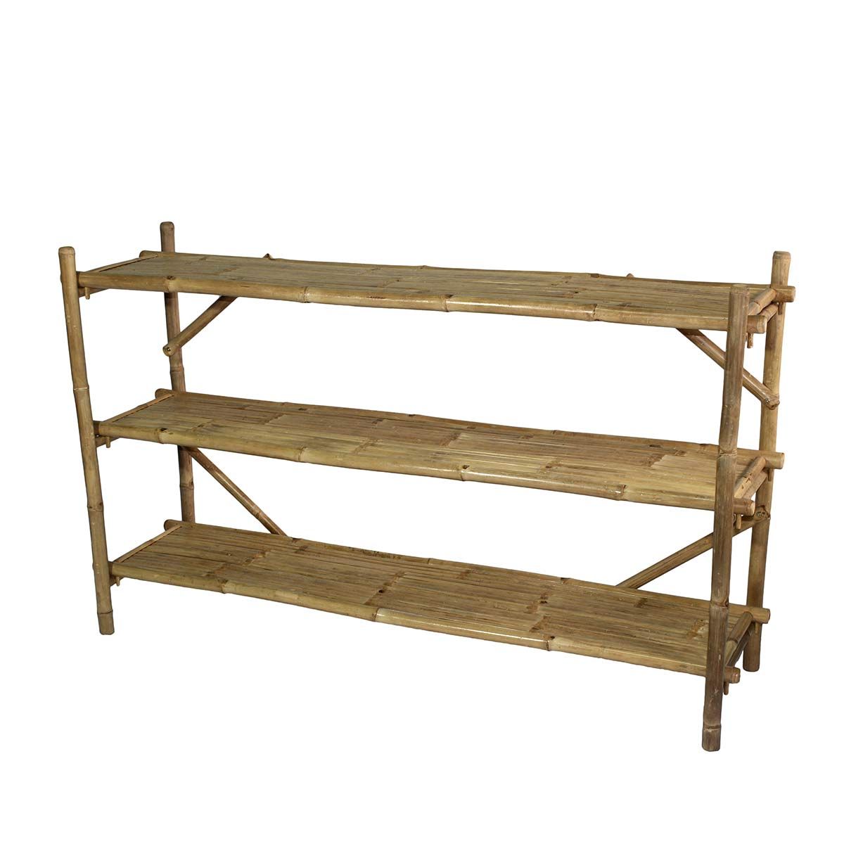 Bibliothèque étagère bambou bois clair Bibliothèque étagère bambou bois clair