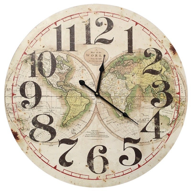 Horloge hémisphère en bois mdf D58 Horloge hémisphère en bois mdf D58