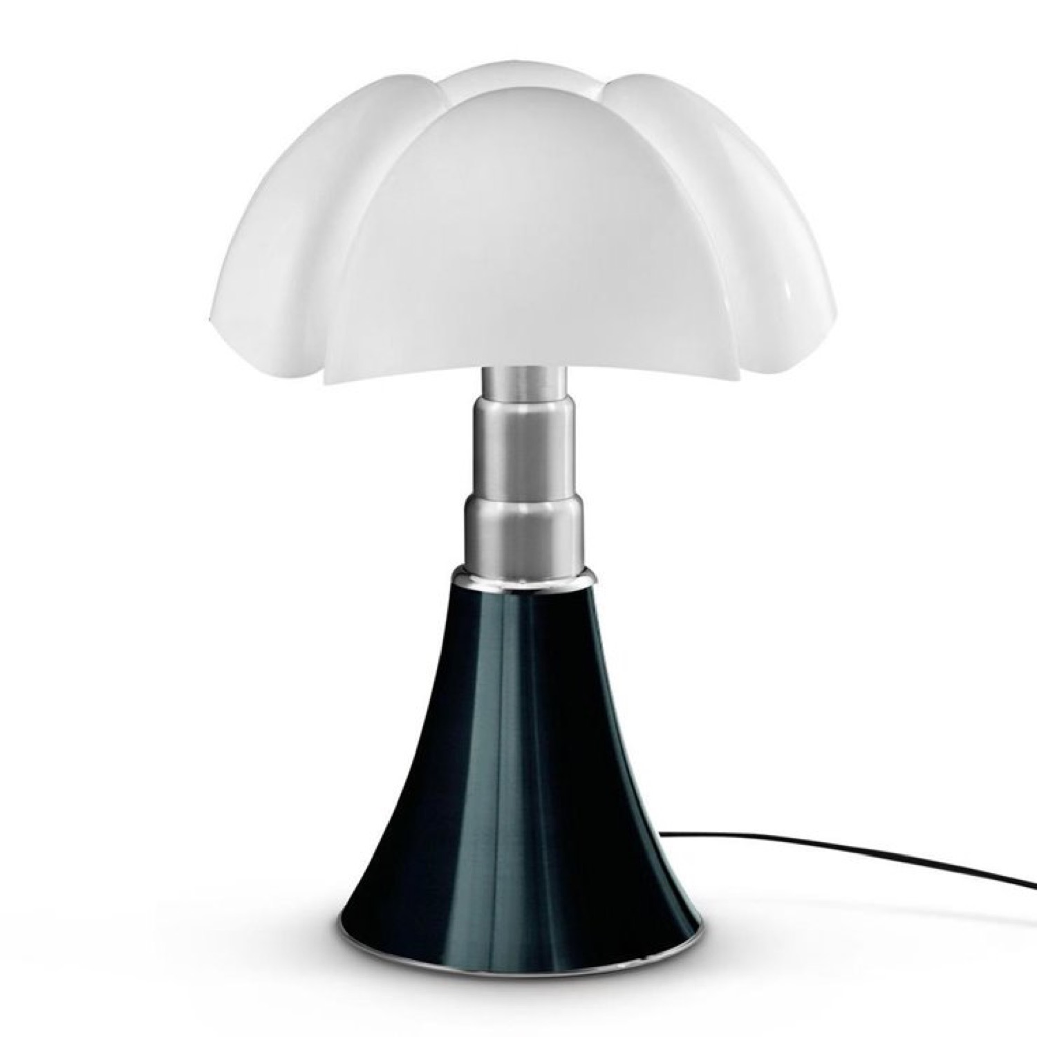 Lampe ampoules LED pied télescopique noir H66-86cm (photo) Lampe ampoules LED pied télescopique noir H66-86cm