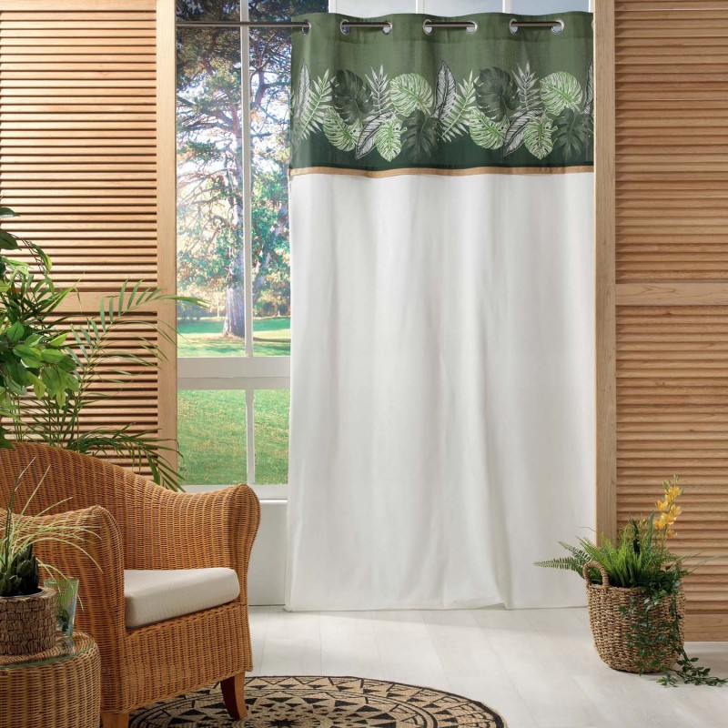Rideau en coton imprimé exotique coton multicolors 240 x 140 Rideau en coton imprimé exotique coton multicolors 240 x 140