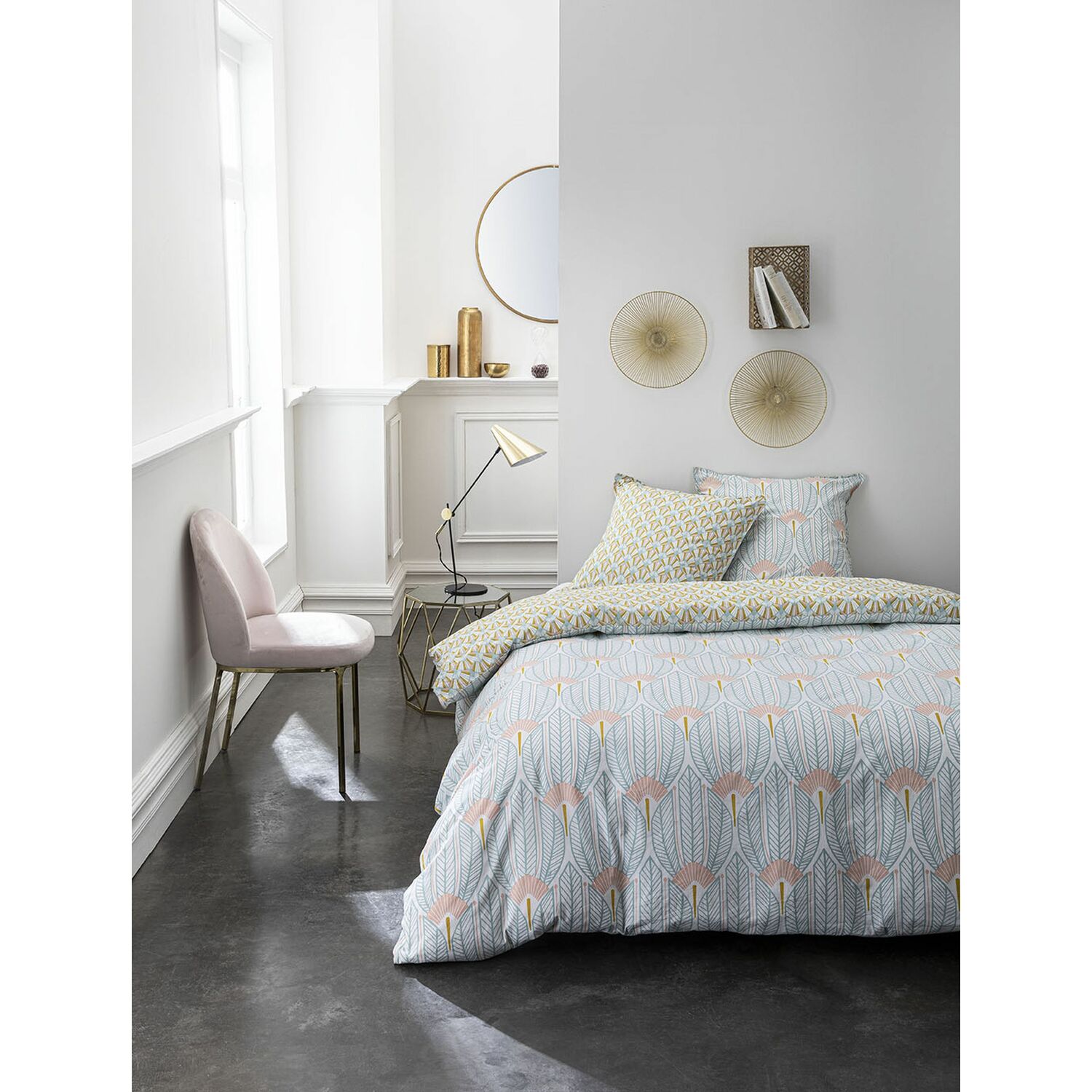 Parure housse de couette coton rose 220x240 cm Parure housse de couette coton rose 220x240 cm
