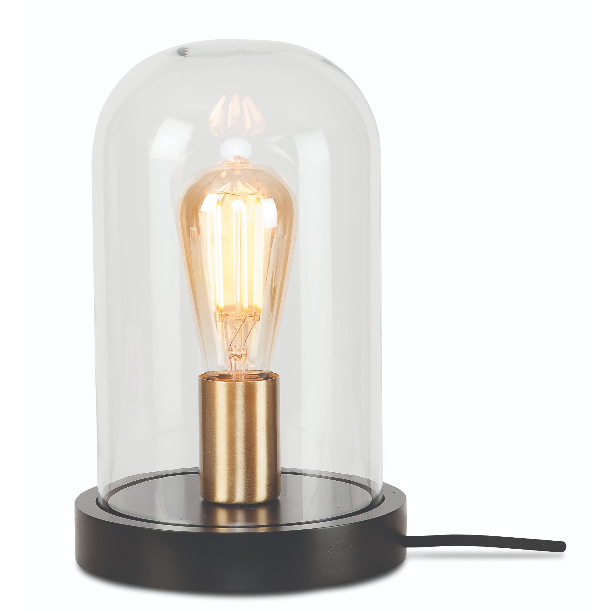 Lampe de table cloche en verre H29cm Lampe de table cloche en verre H29cm