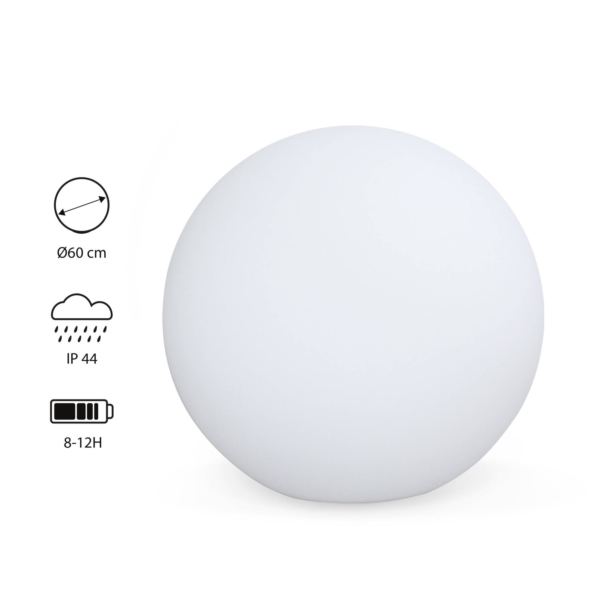 Boule led 60cm – sphère décorative lumineuse D60cm blanc chaud (photo) Boule led 60cm – sphère décorative lumineuse D60cm blanc chaud