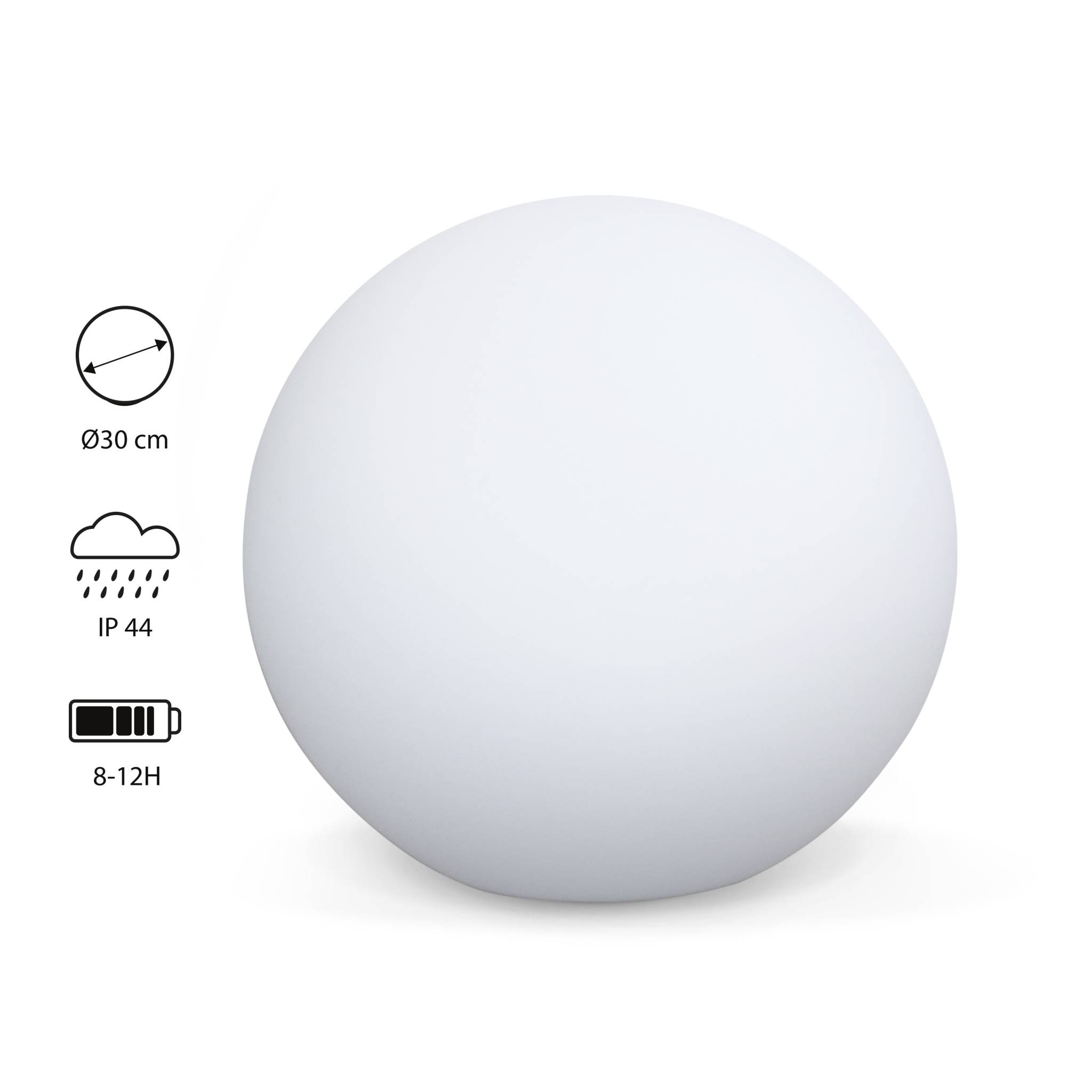 Boule led 40cm – sphère décorative lumineuse D40cm blanc chaud (photo) Boule led 40cm – sphère décorative lumineuse D40cm blanc chaud