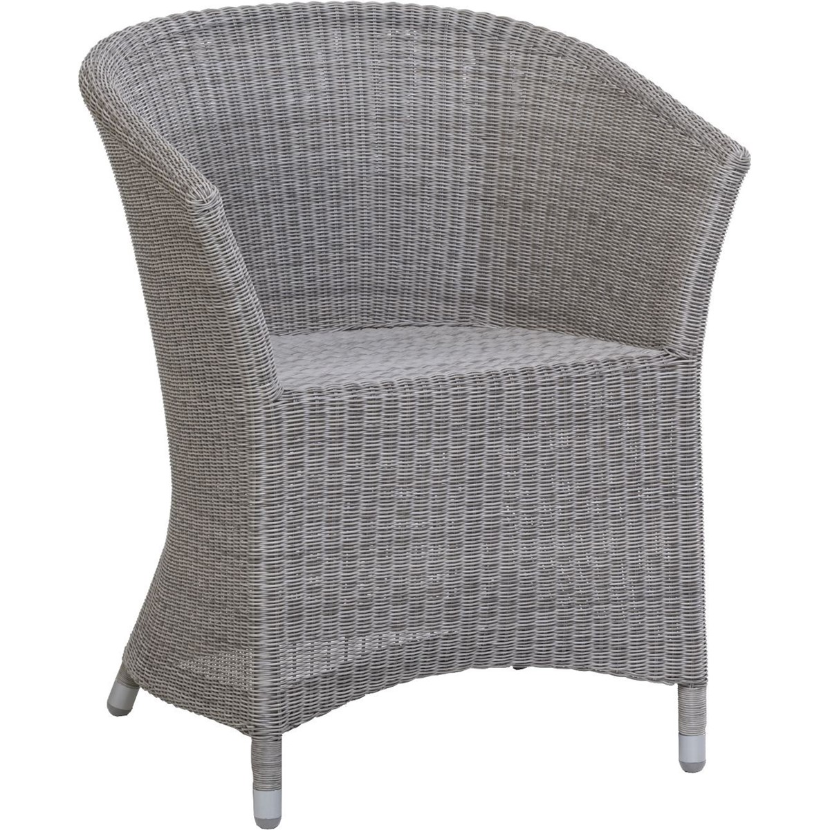 Fauteuil de jardin tressé en résine gris