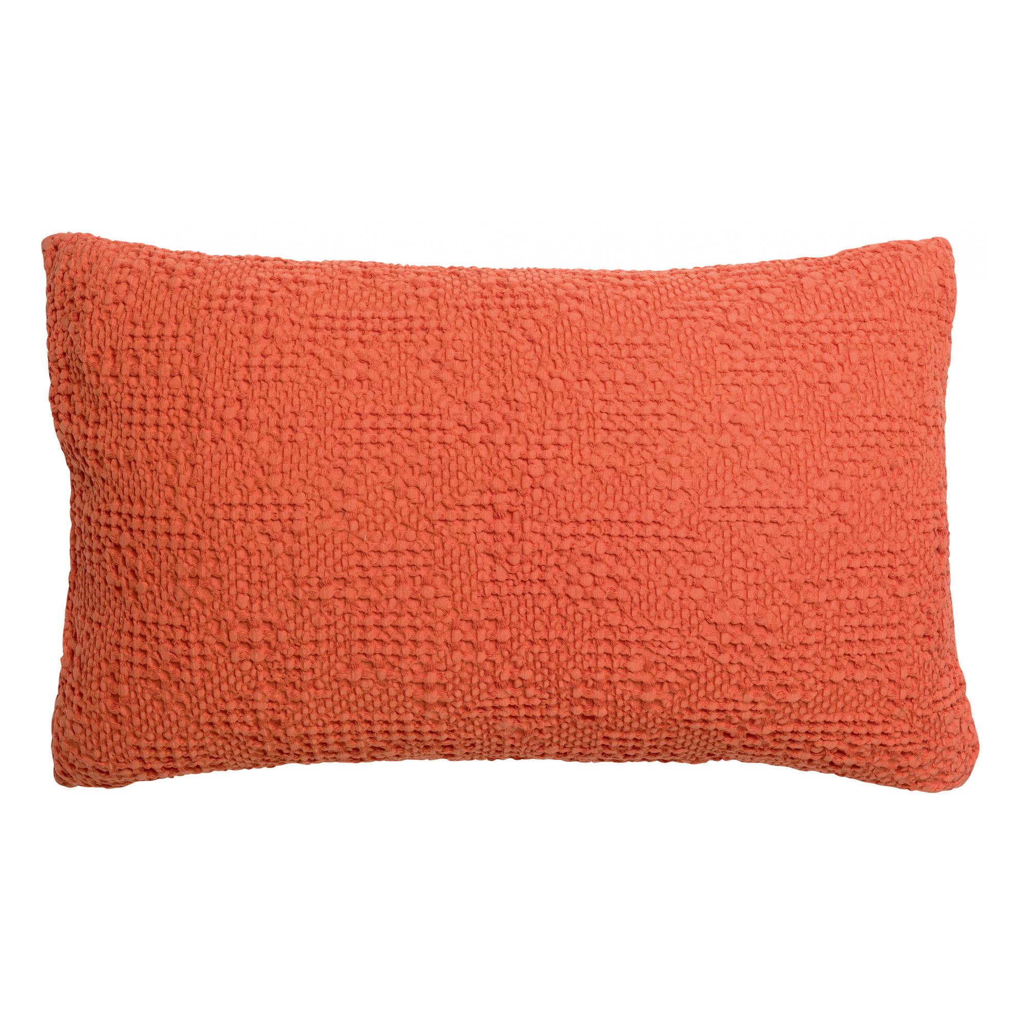 Coussin stonewashed en coton marmelade 40 x 65 Coussin stonewashed en coton marmelade 40 x 65