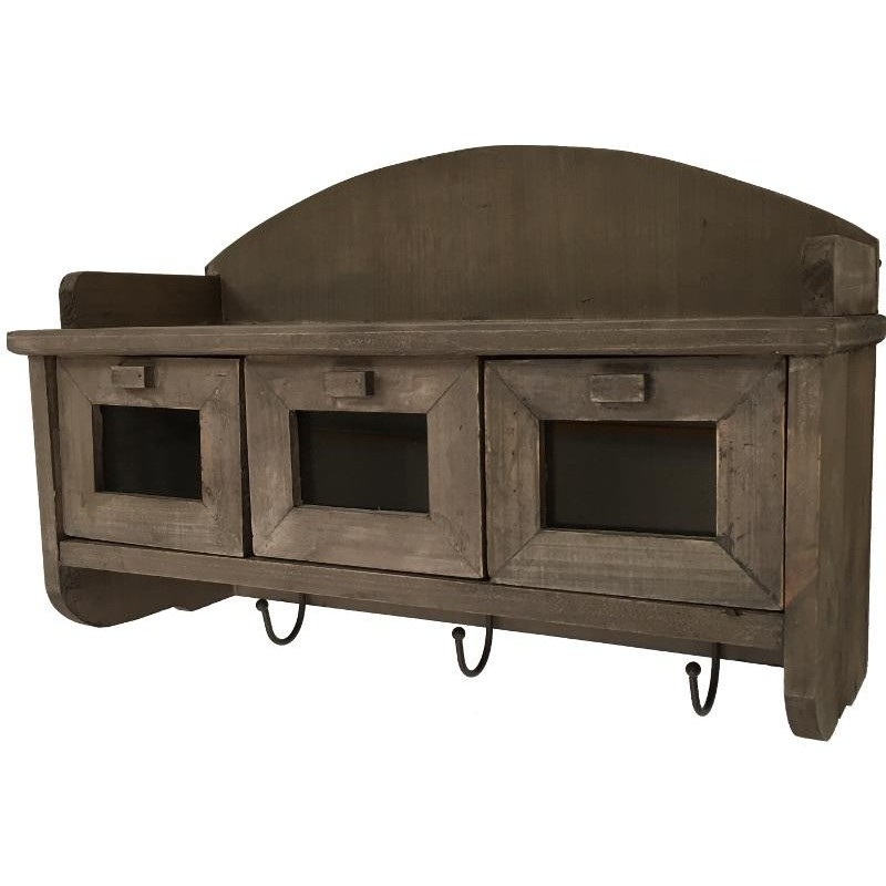 Etagère porte-épices en bois et tiroirs vitrés Etagère porte-épices en bois et tiroirs vitrés