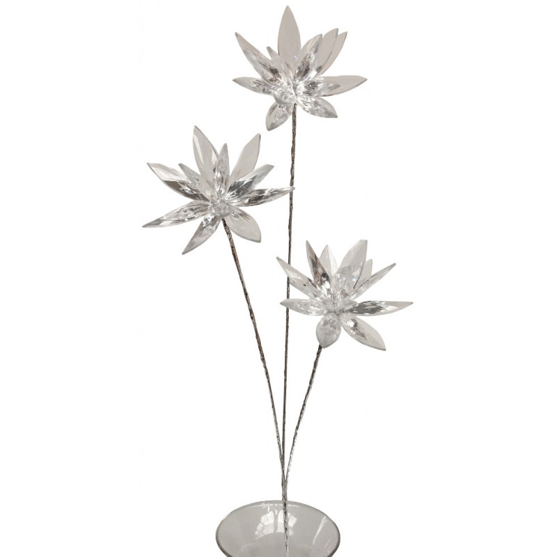 Branche de grande fleur façon cristal Branche de grande fleur façon cristal