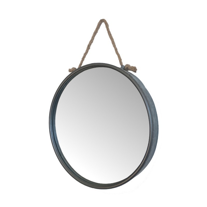 Miroir œil de bœuf ovale en zinc Miroir œil de bœuf ovale en zinc