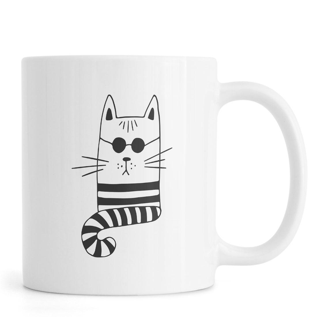 Mug en céramique en Blanc & Noir (photo) Mug en céramique en Blanc & Noir
