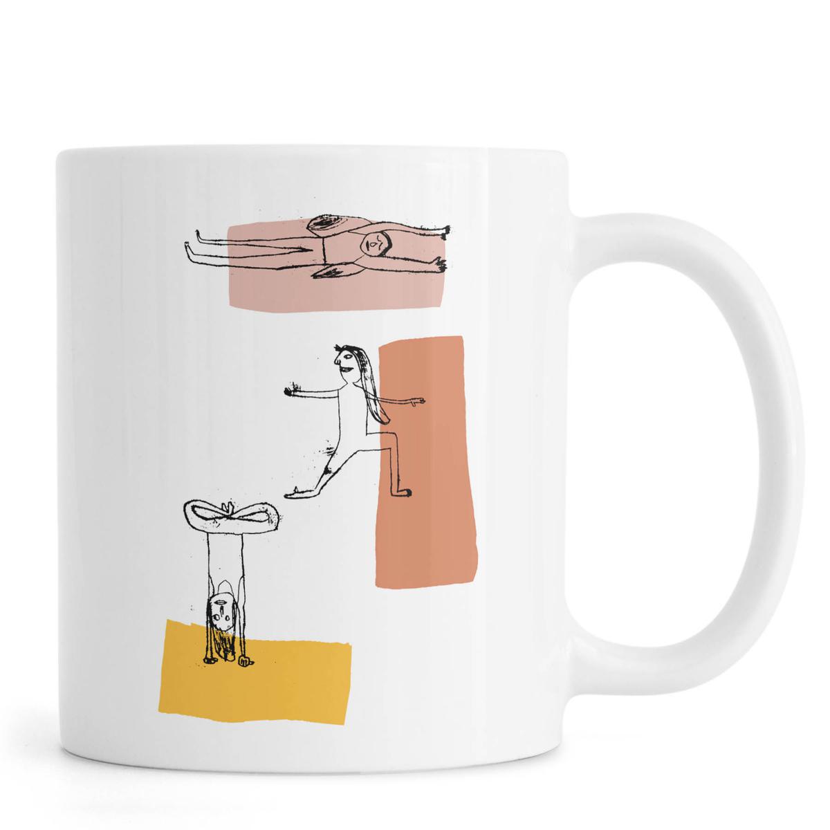 Mug en céramique en Blanc & Multicolore (photo) Mug en céramique en Blanc & Multicolore