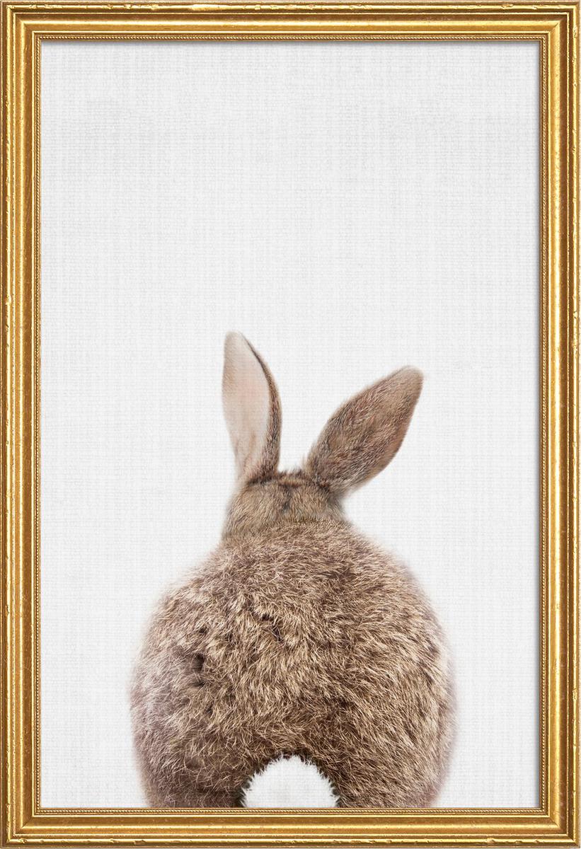 Affiche avec cadre en bois (Doré) en Blanc & Marron/40x60 Affiche avec cadre en bois (Doré) en Blanc & Marron/40x60