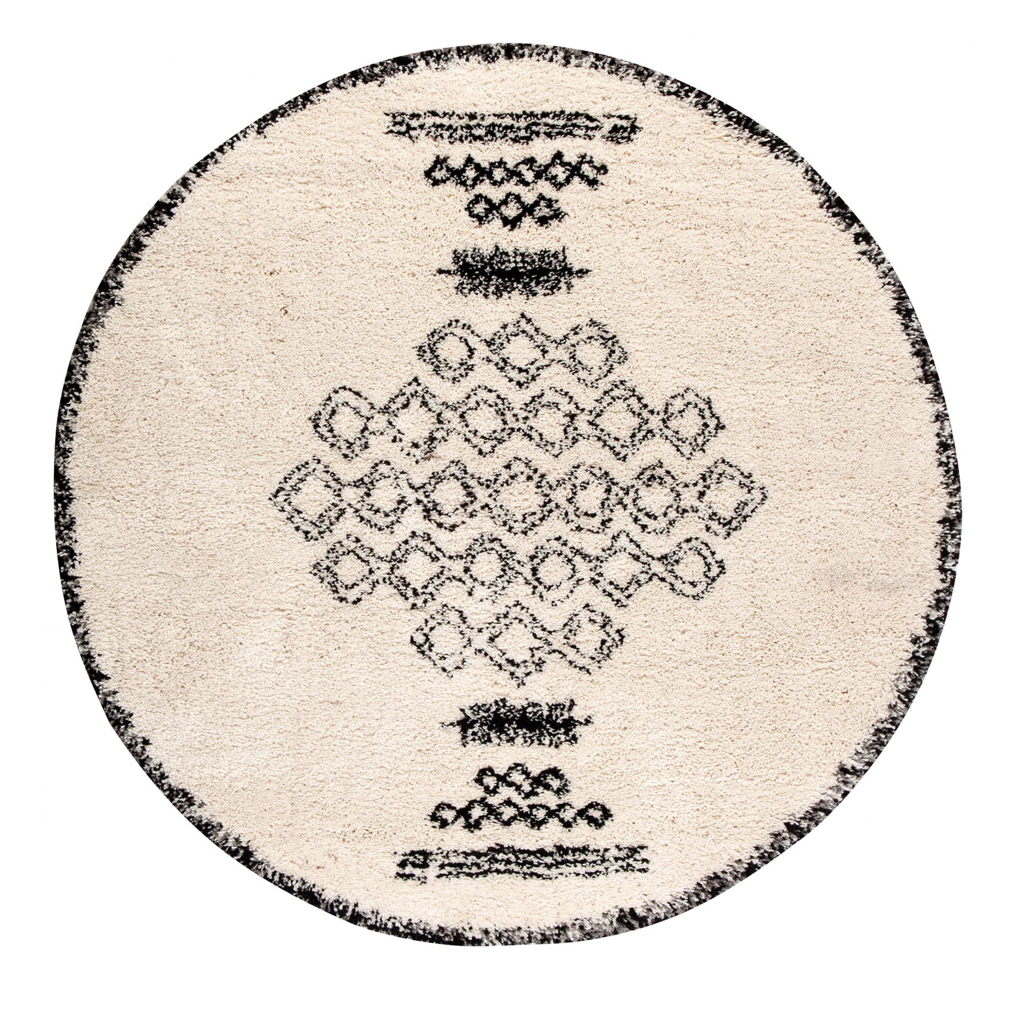 Tapis en polypropylène neige diamètre 160 Tapis en polypropylène neige diamètre 160