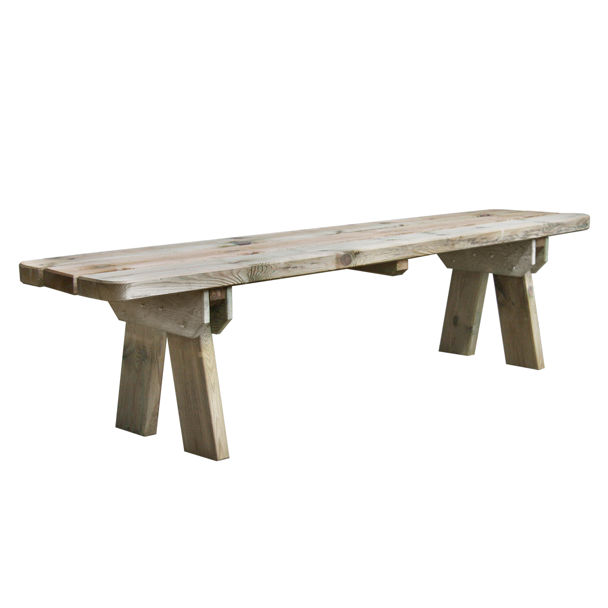Banc de jardin 4 places en pin traité Banc de jardin 4 places en pin traité