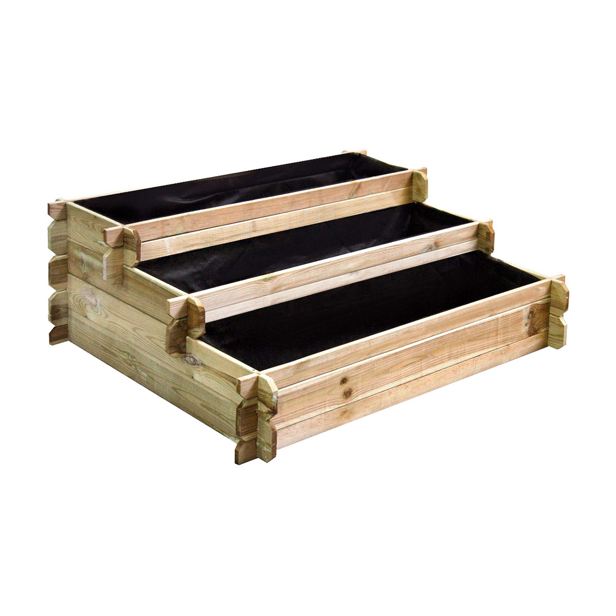 Carré potager en bois à étages en pin traité Carré potager en bois à étages en pin traité