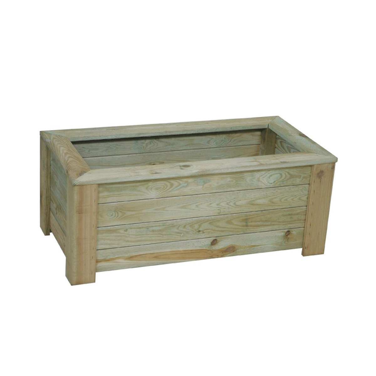 Jardinière rectangulaire 100cm en pin traité Jardinière rectangulaire 100cm en pin traité