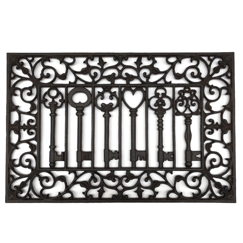 Gratte pied d'entrée paillasson tapis en fonte rectangulaire 2x59 (photo) Gratte pied d'entrée paillasson tapis en fonte rectangulaire 2x59
