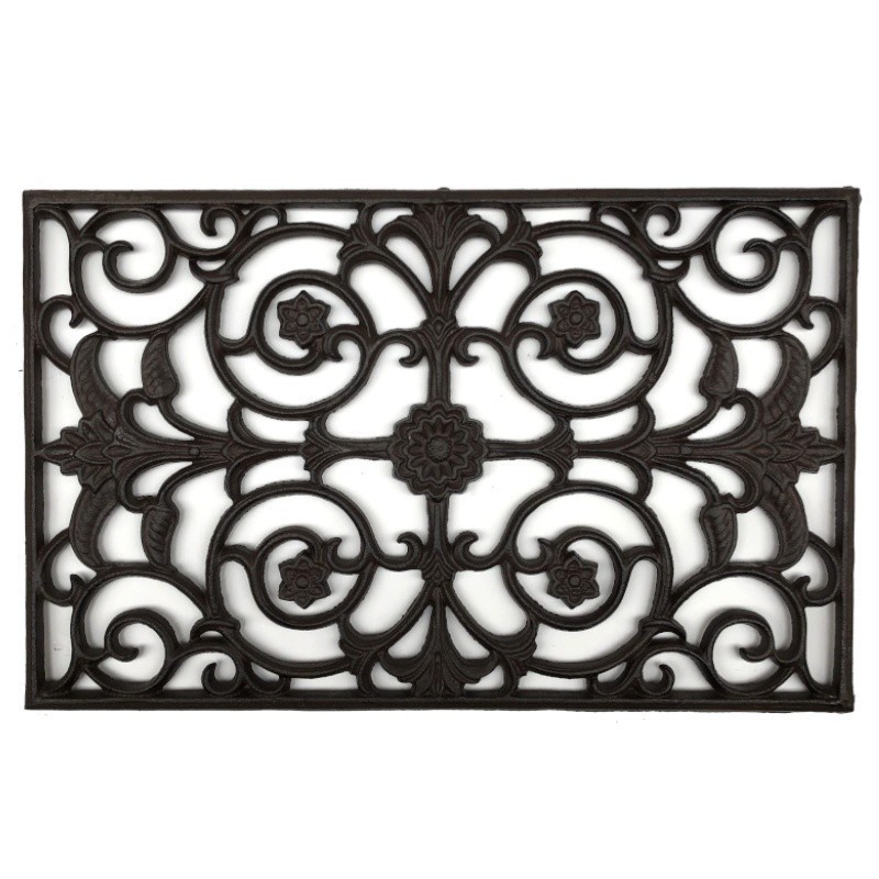 Gratte pied d'entrée tapis paillasson en fonte rectangulaire 62x40 (photo) Gratte pied d'entrée tapis paillasson en fonte rectangulaire 62x40