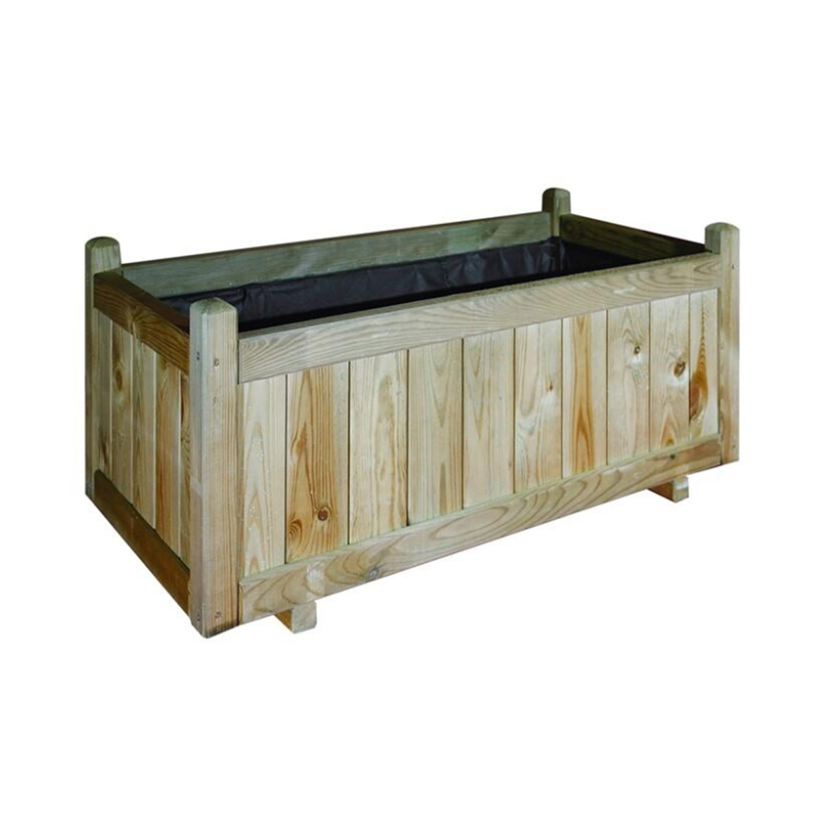 Jardinière rectangulaire 100cm en pin traité Jardinière rectangulaire 100cm en pin traité