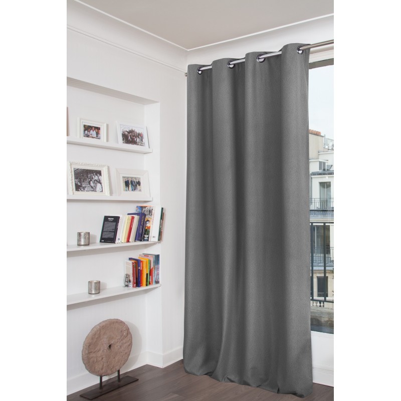 Rideau thermique gris 140x260