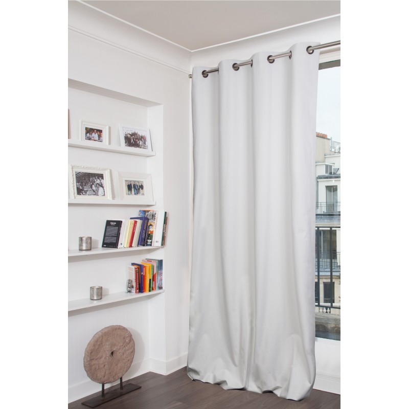 Rideau occultant total blanc 135 x 260 (photo) Rideau occultant total blanc 135 x 260