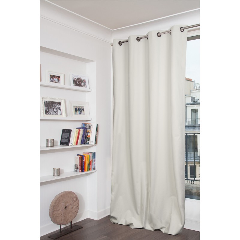 Rideau occultant total blanc 135 x 260 (photo) Rideau occultant total blanc 135 x 260