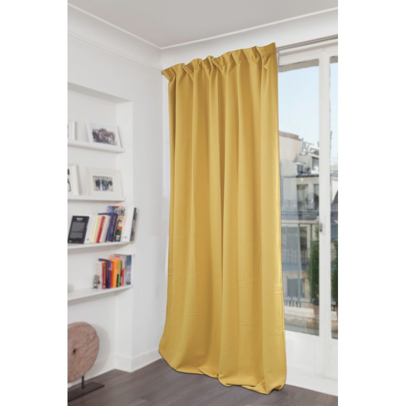Rideau occultant jaune 140 x 260 (photo) Rideau occultant jaune 140 x 260