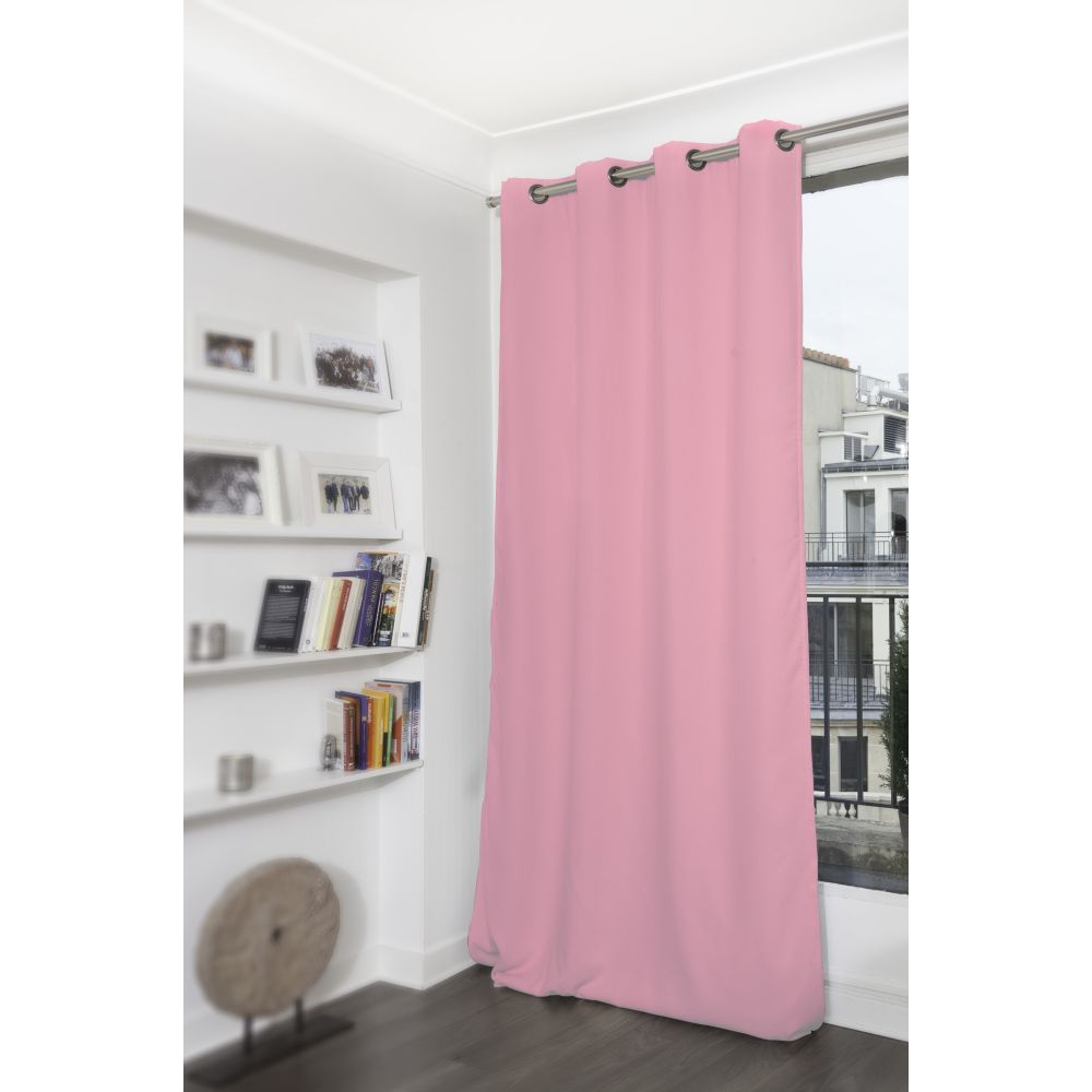 Rideau occultant rose 140 x 180 (photo) Rideau occultant rose 140 x 180