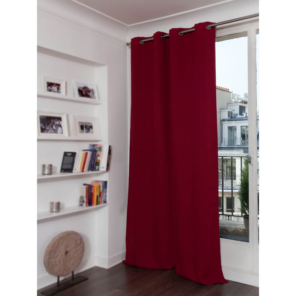 Rideau occultant rouge 140 x 260