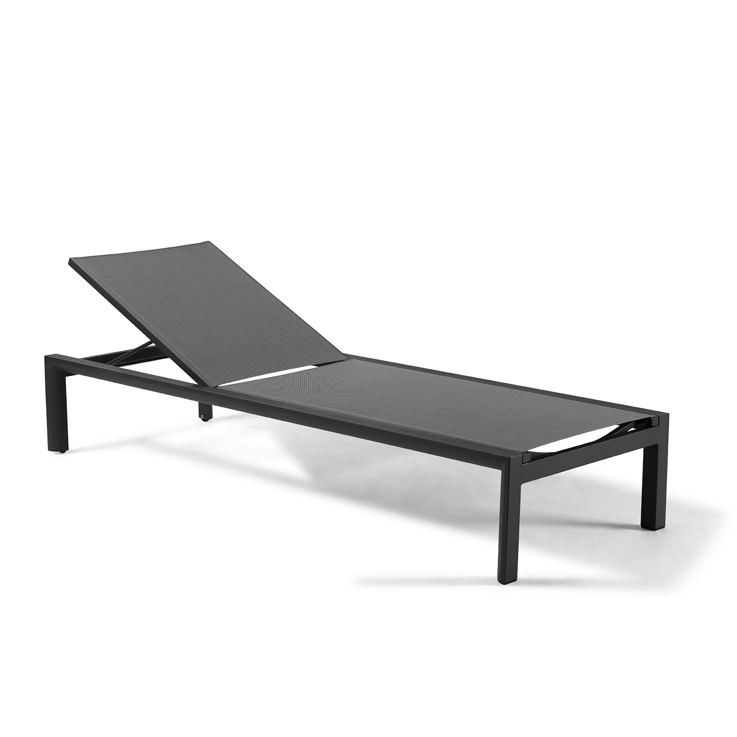Bain de soleil alu anthracite textilène gris