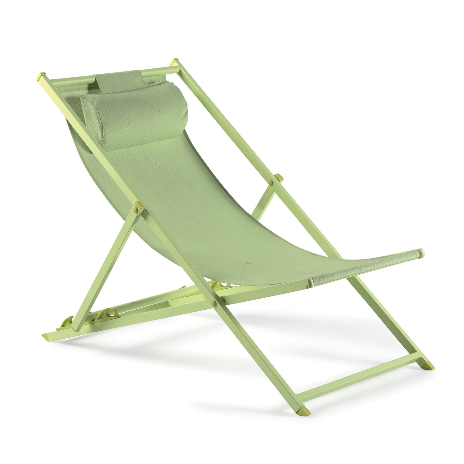 Chilienne en aluminium et textilène vert anis