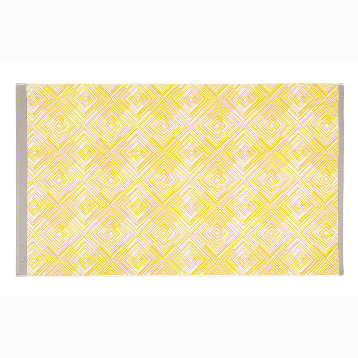 Drap de plage coton 100x180 cm jaune imprimé Drap de plage coton 100x180 cm jaune imprimé