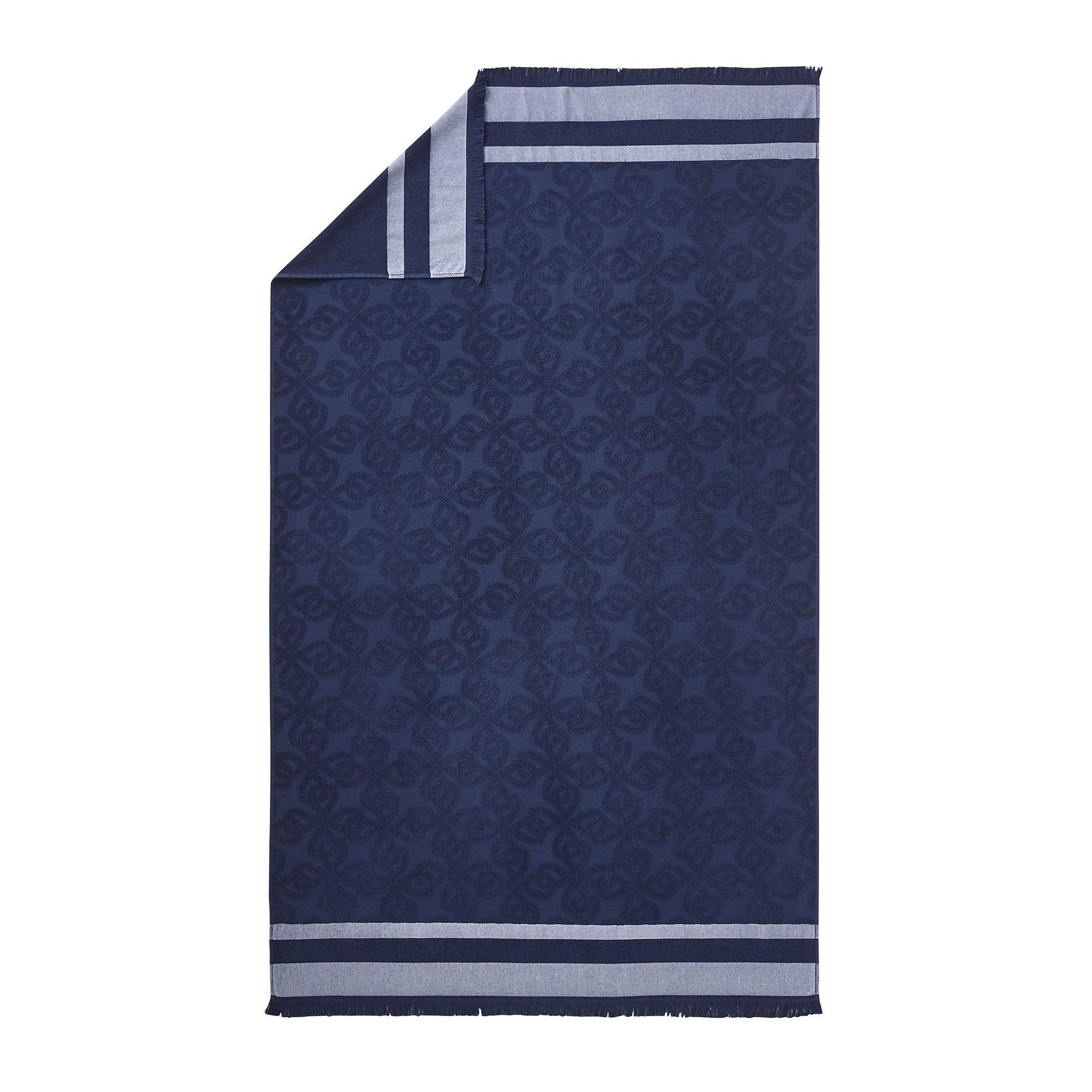 Drap de plage en coton bleu marine 100x180 Drap de plage en coton bleu marine 100x180