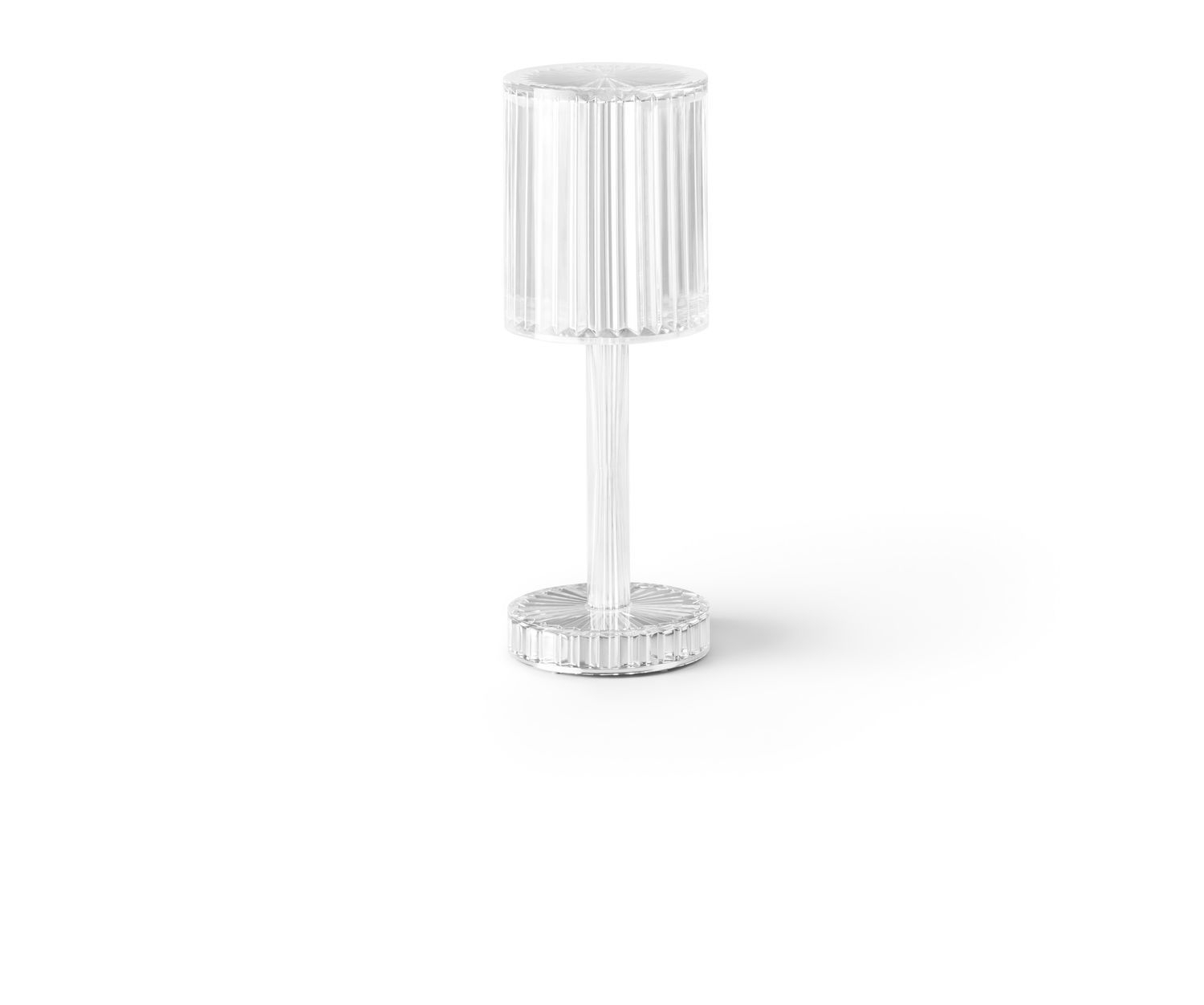 Lampe de table cristal led blanc H24cm