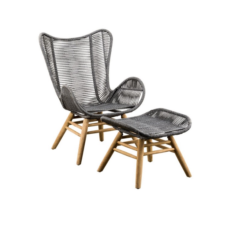 Fauteuil de jardin avec repose pieds Fauteuil de jardin avec repose pieds
