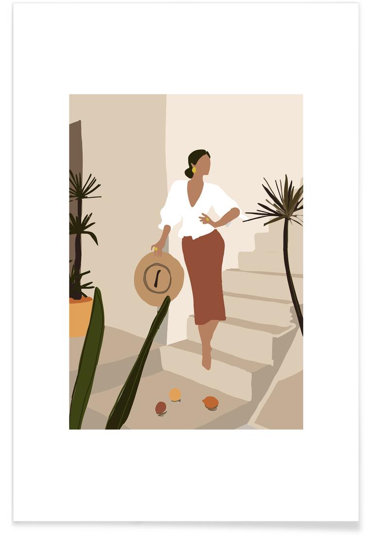 Affiche en Blanc ivoire & Gris/40x60 Affiche en Blanc ivoire & Gris/40x60