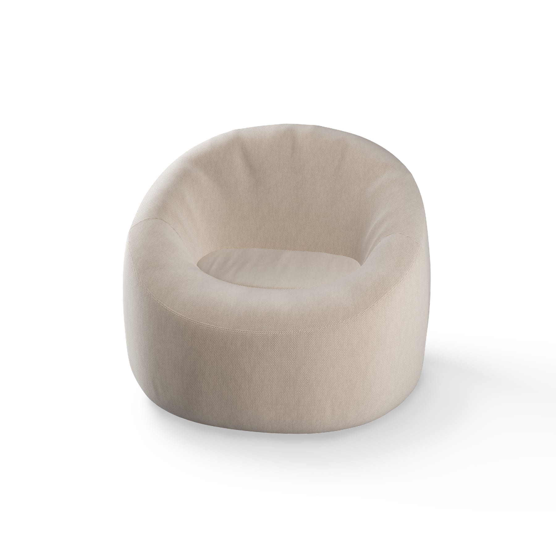 Chaise gonflable flottante en tissu imperméable beige