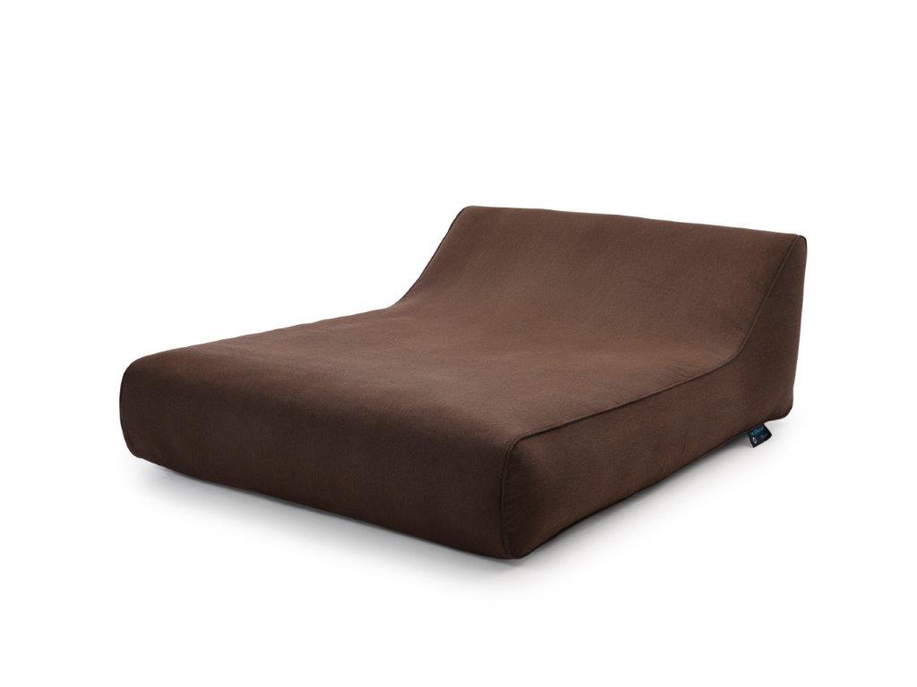 Fauteuil XXL gonflable flottant en tissu imperméable marron