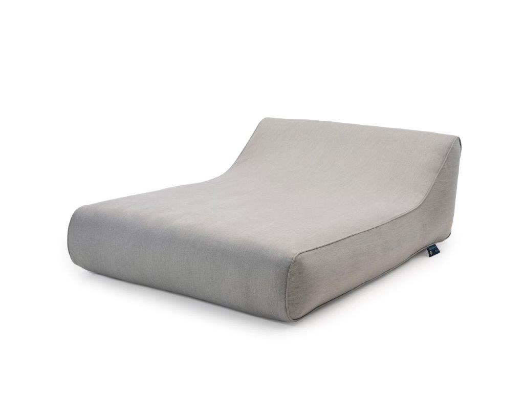 Fauteuil XXL gonflable flottant en tissu imperméable gris