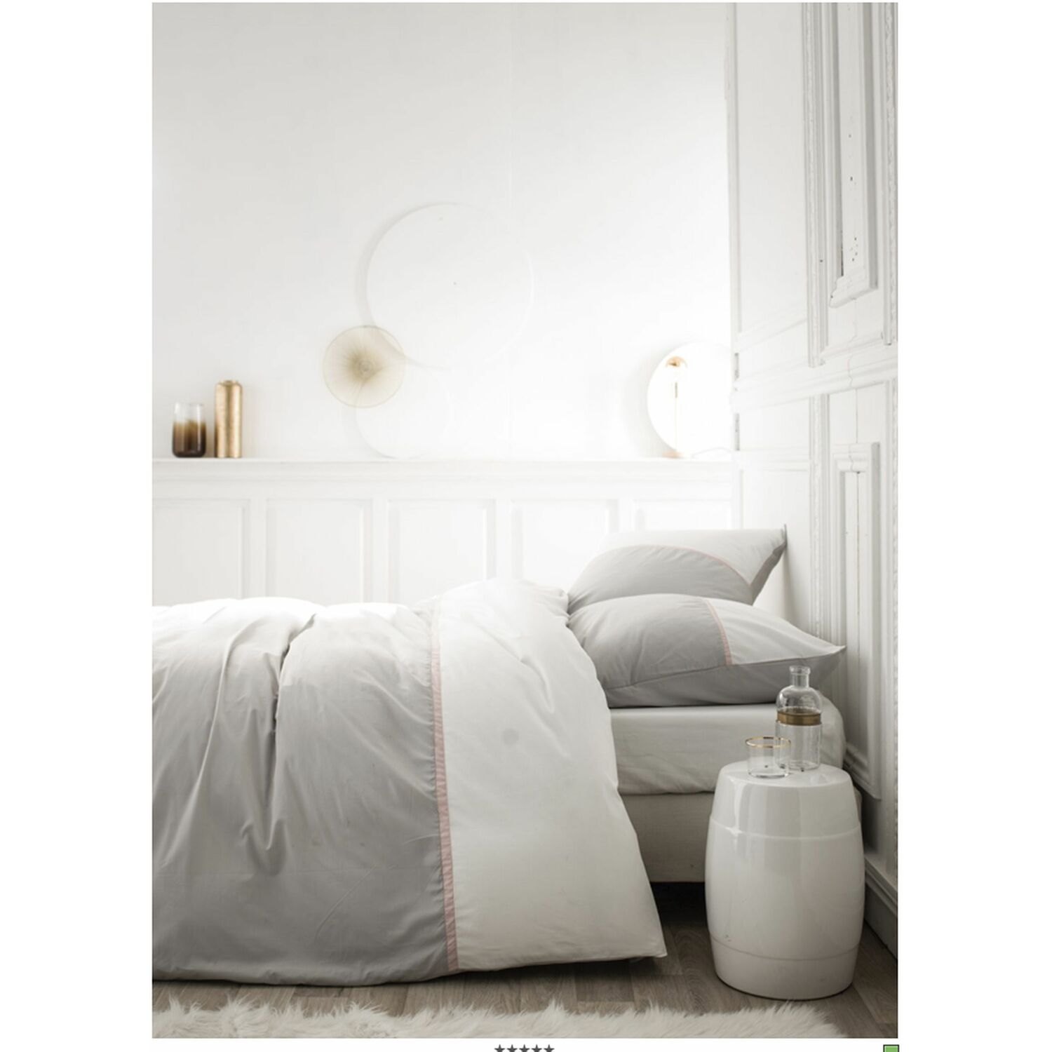 Parure de housse de couette coton gris 240x260 cm Parure de housse de couette coton gris 240x260 cm
