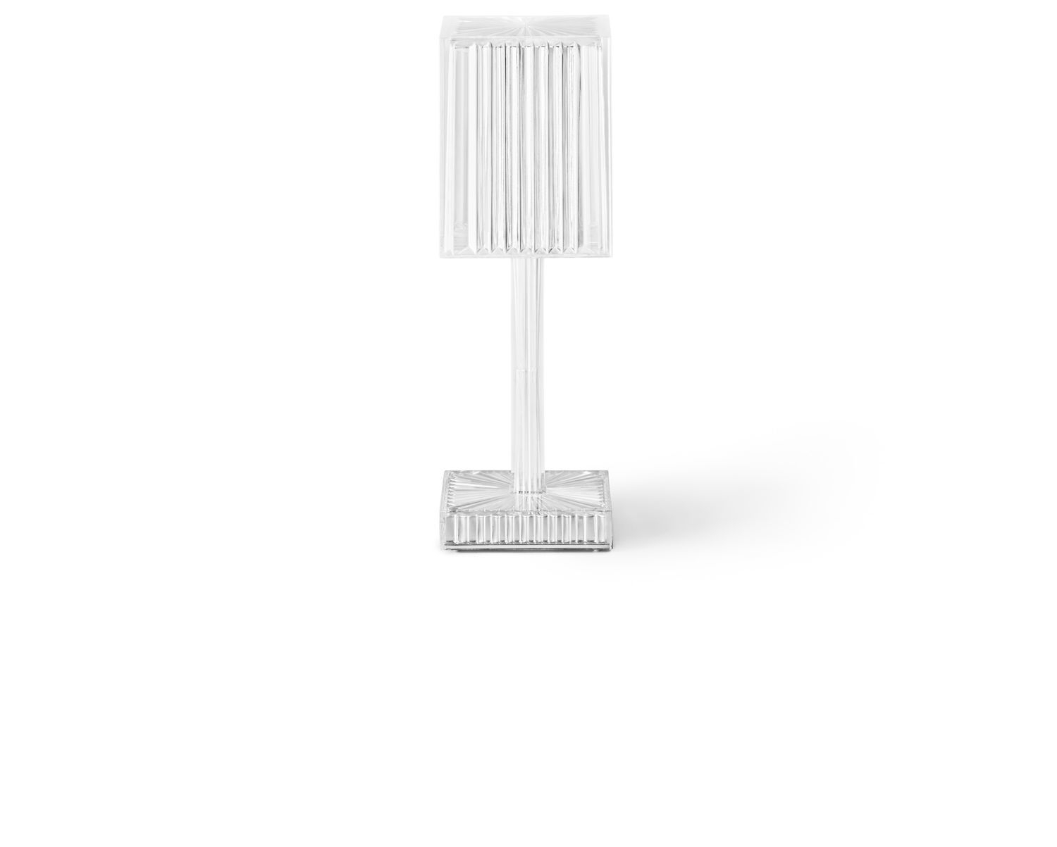 Lampe de table cristal LED blanc H24cm