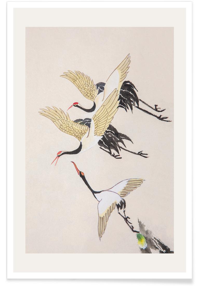 Affiche en Blanc ivoire & Gris/60x90 Affiche en Blanc ivoire & Gris/60x90